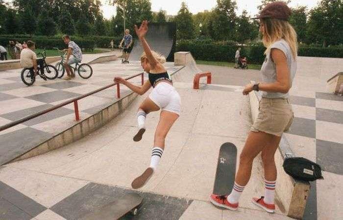 Девченки на скейтах