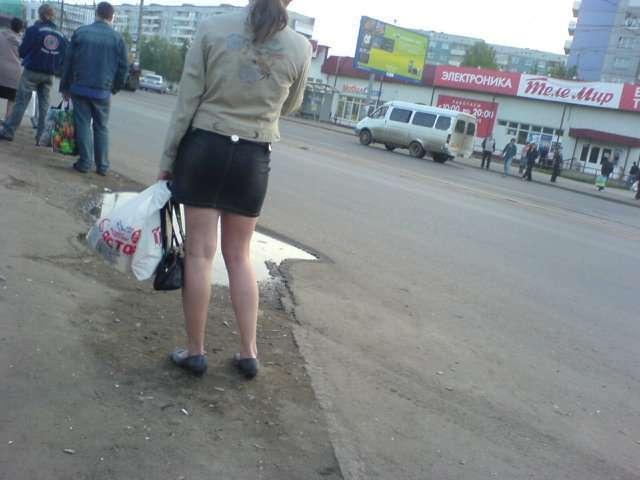 На остановке